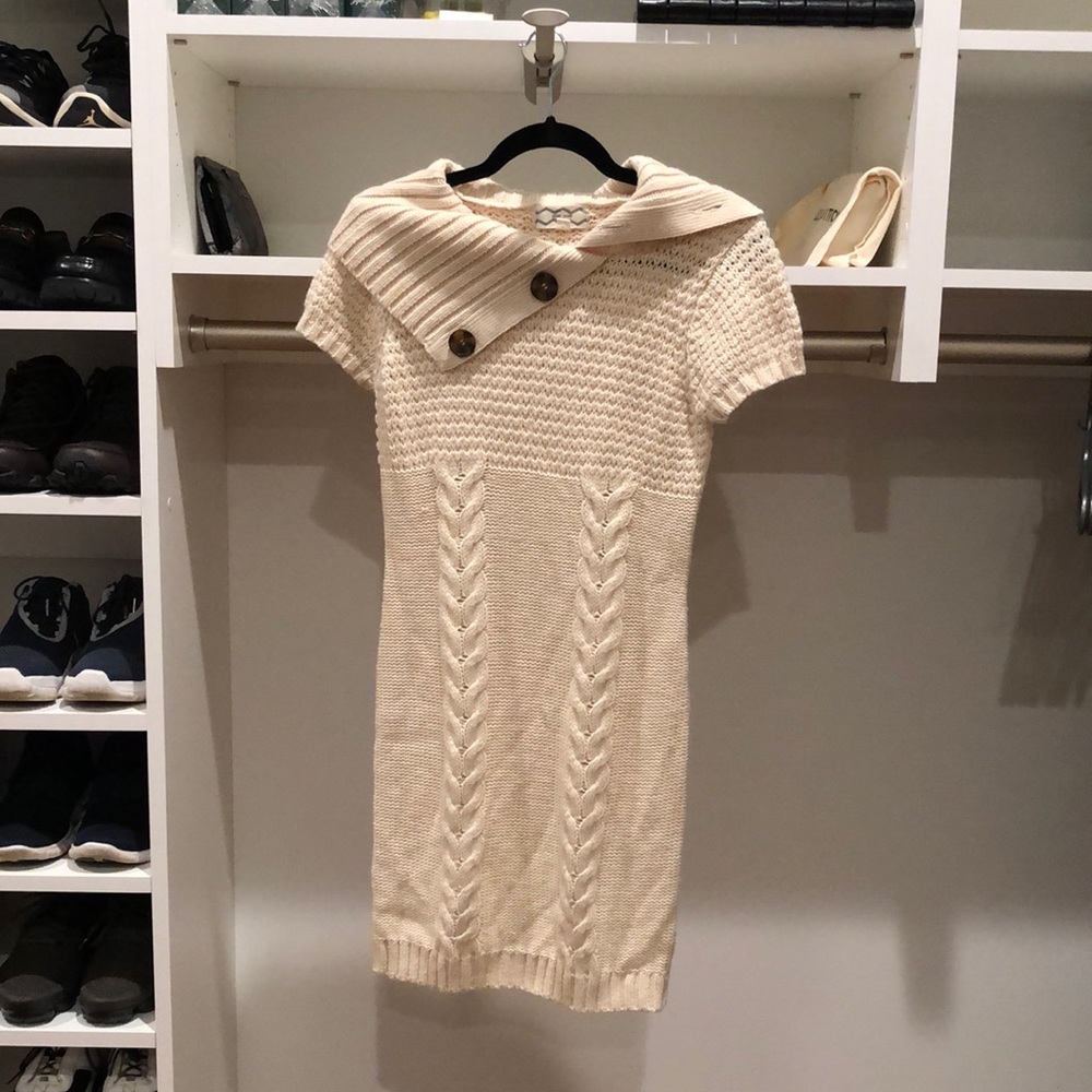 Cream Sweater Dress